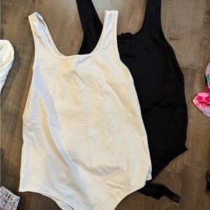 Black and White Tank Bodysuits